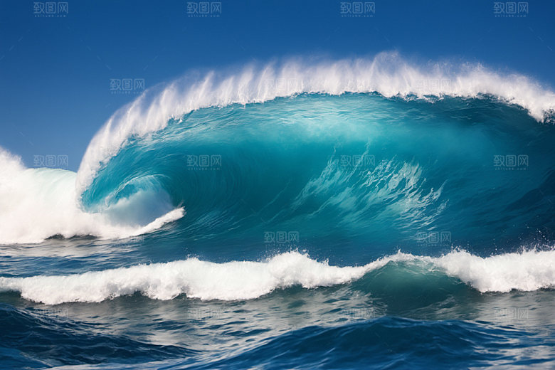 海浪清透海水摄影图