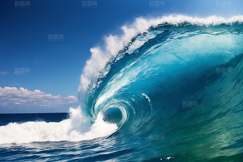 海浪自然大海摄影图