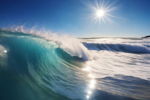 海浪浪花海水摄影图