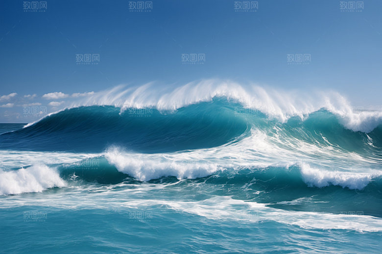 海浪清透海水摄影图