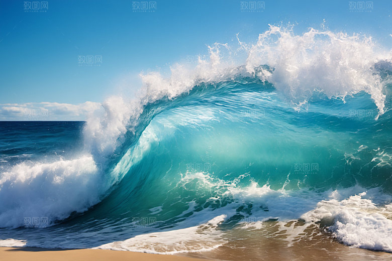 海浪海水大海摄影图