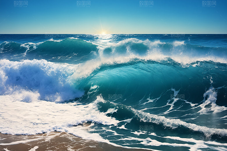 海浪高清海水摄影图