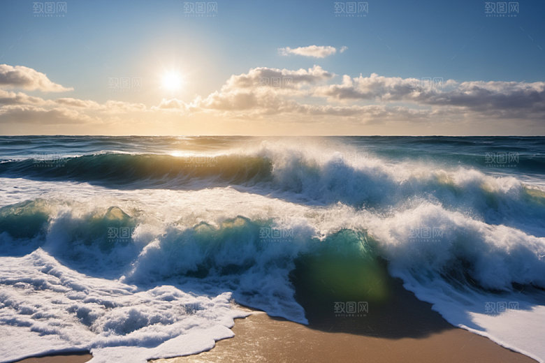 海浪大海自然摄影图