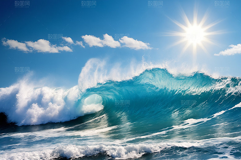海浪海水高清摄影图