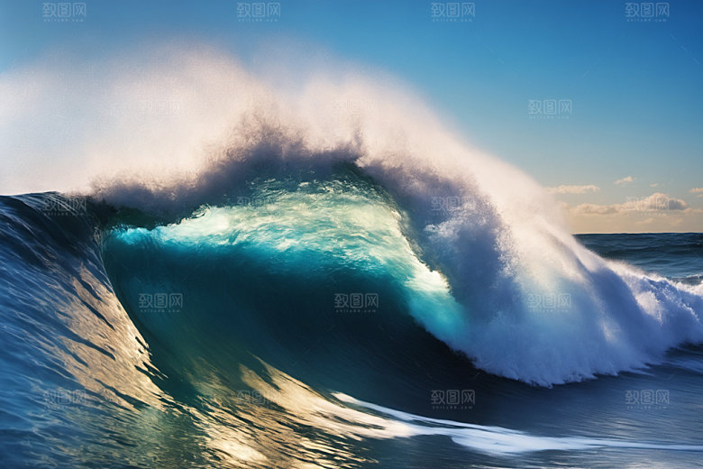 海浪波浪高清摄影图