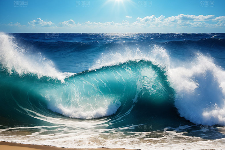 海浪高清海水摄影图