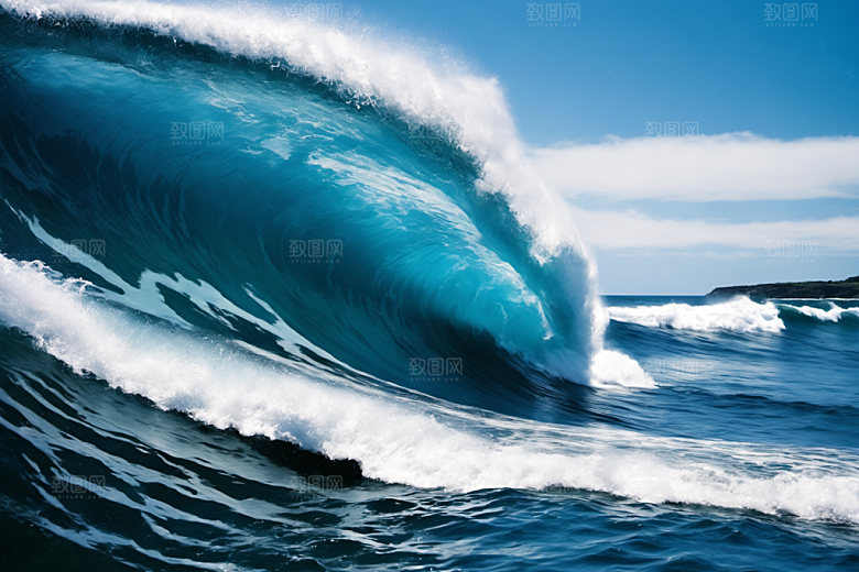 海浪自然大海摄影图