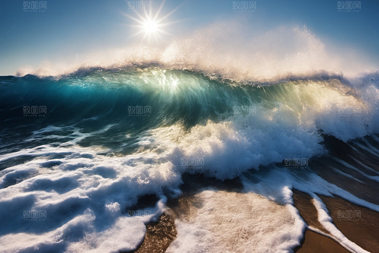 海浪大海自然摄影图
