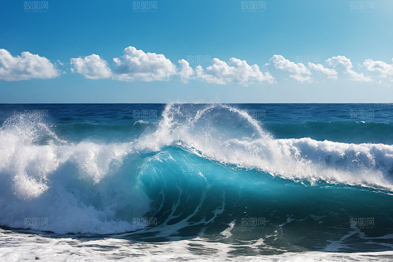 海浪浪花波浪摄影图