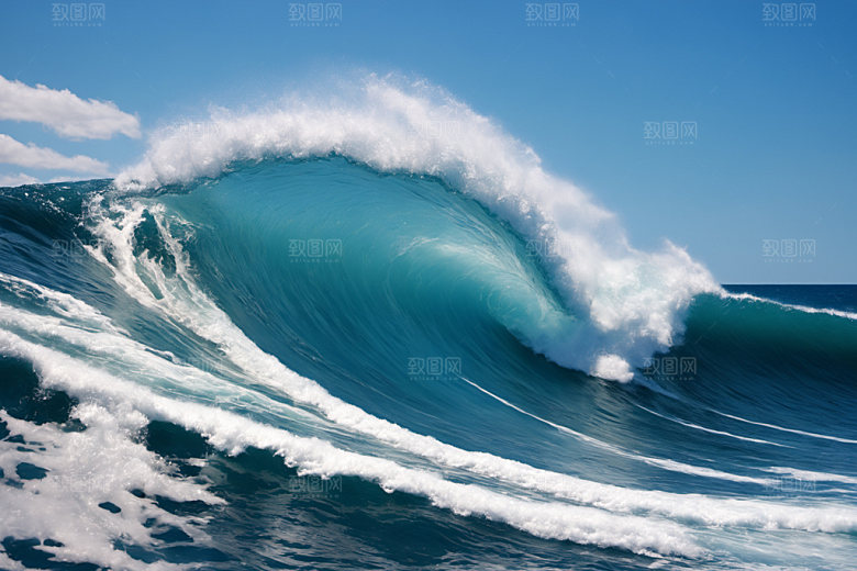 海浪波浪海水摄影图