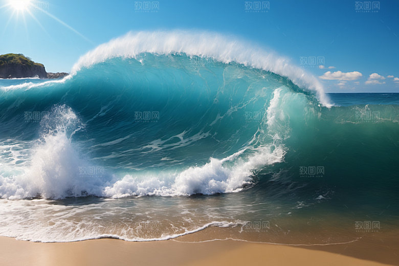 海浪波浪高清摄影图