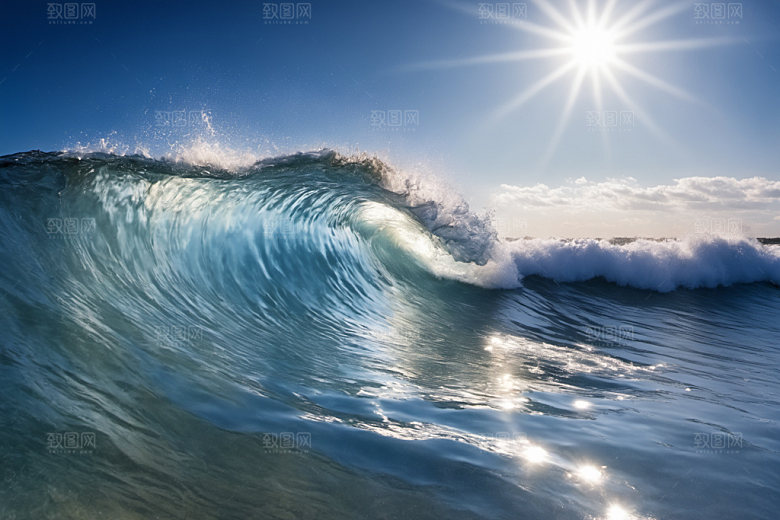 海浪大海高清摄影图