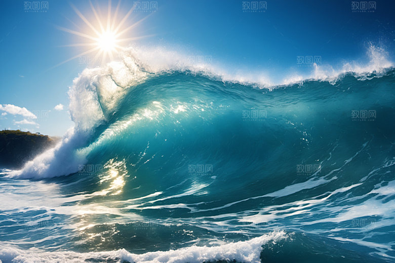 海浪大海自然摄影图
