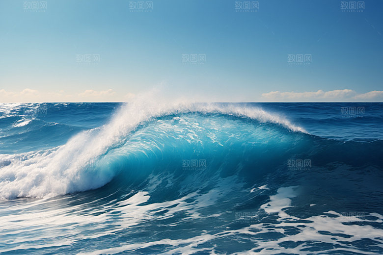 海浪清透自然摄影图