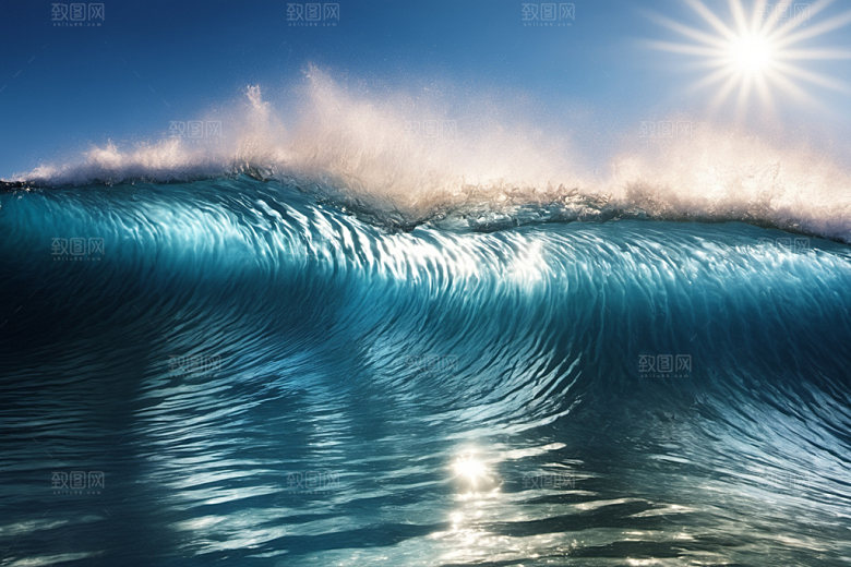 海浪高清自然摄影图