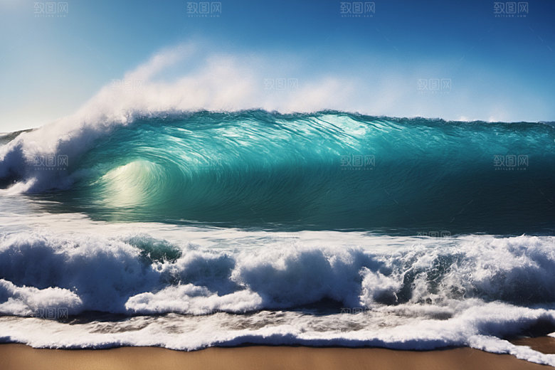 海浪大海海水摄影图