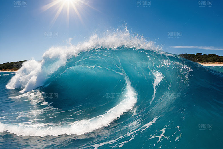 海浪高清海水摄影图