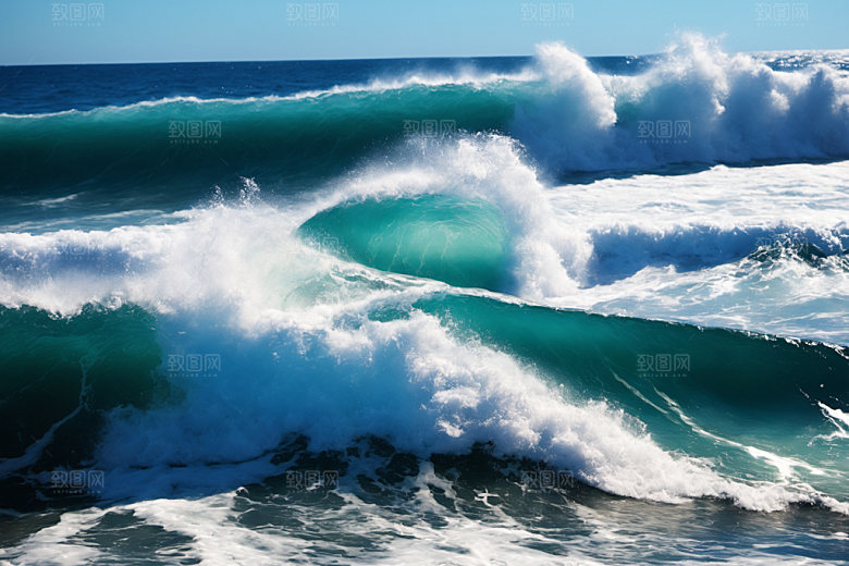 海浪大海自然摄影图