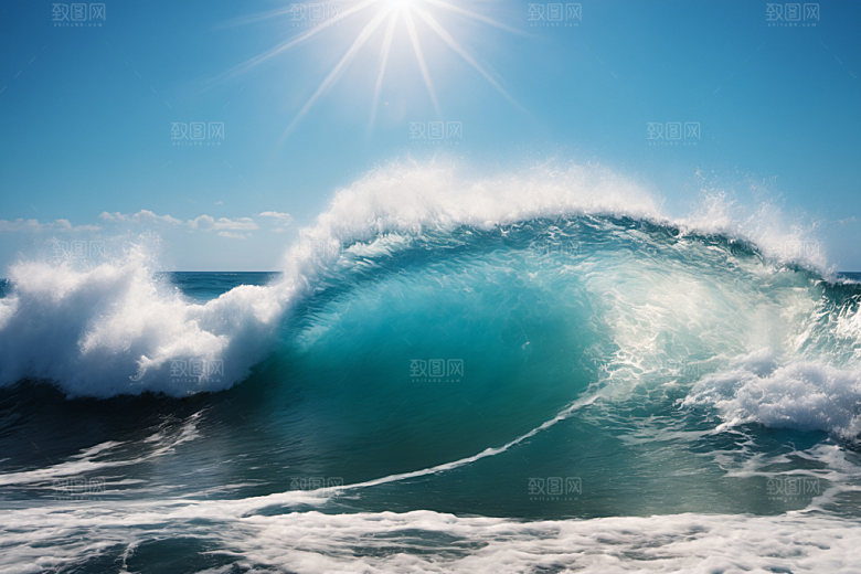 海浪海水大海摄影图
