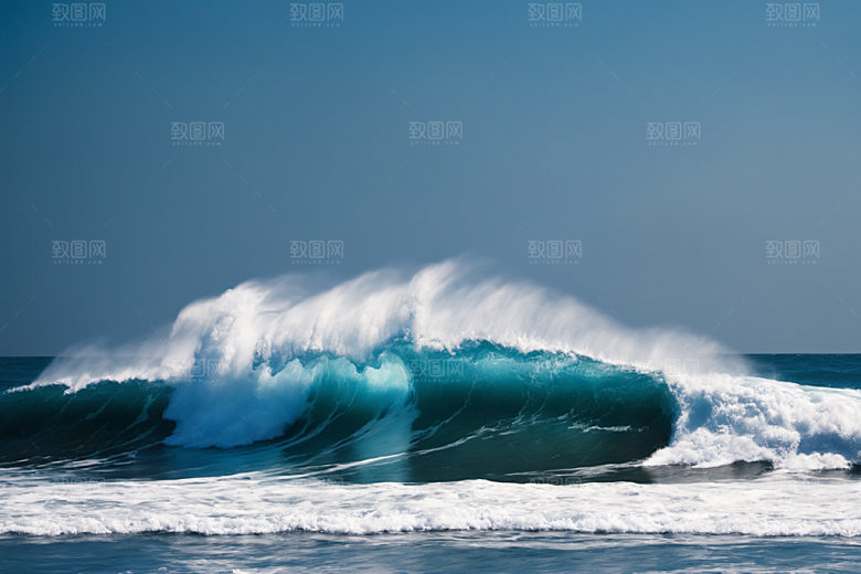 海浪波浪海水摄影图