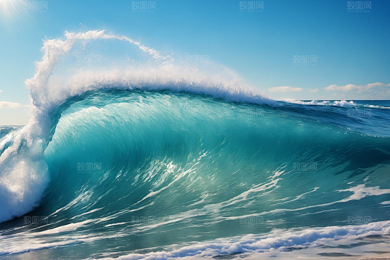 海浪高清波浪摄影图