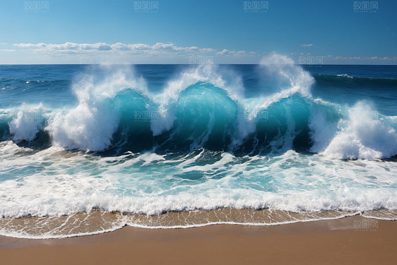 海浪大海波浪摄影图
