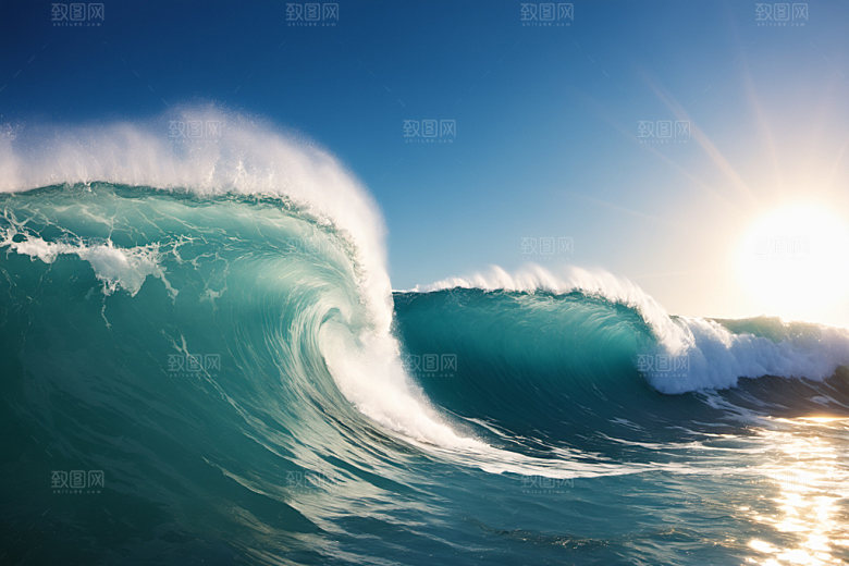 海浪高清自然摄影图