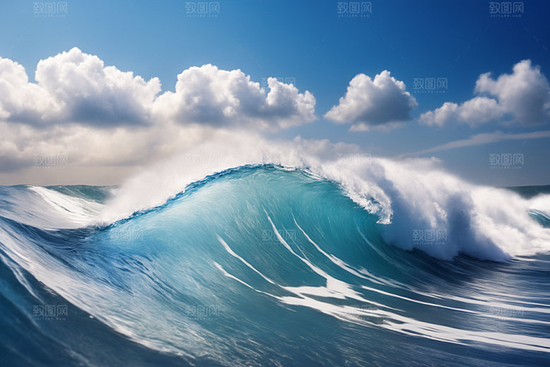 海浪浪花海水摄影图