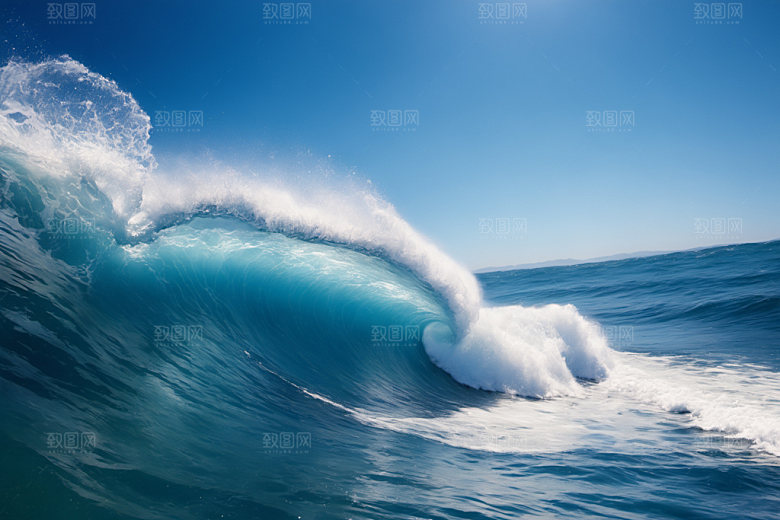 海浪浪花波浪摄影图