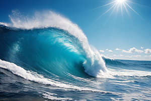 海浪高清海水摄影图