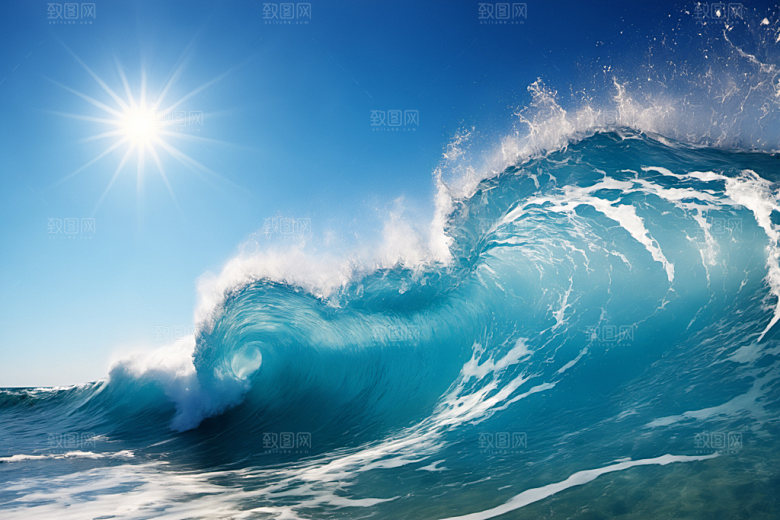 海浪大海高清摄影图