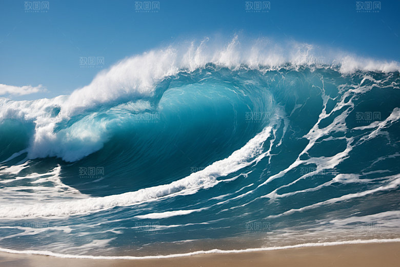 海浪自然大海摄影图