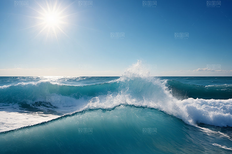 海浪大海高清摄影图