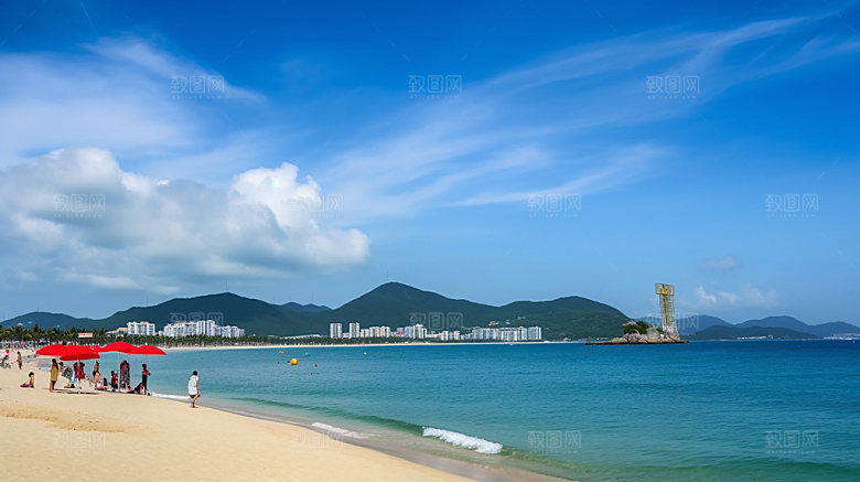 海南海滩高清摄影图