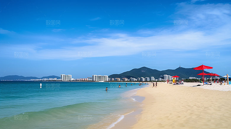 海南海边大海摄影图