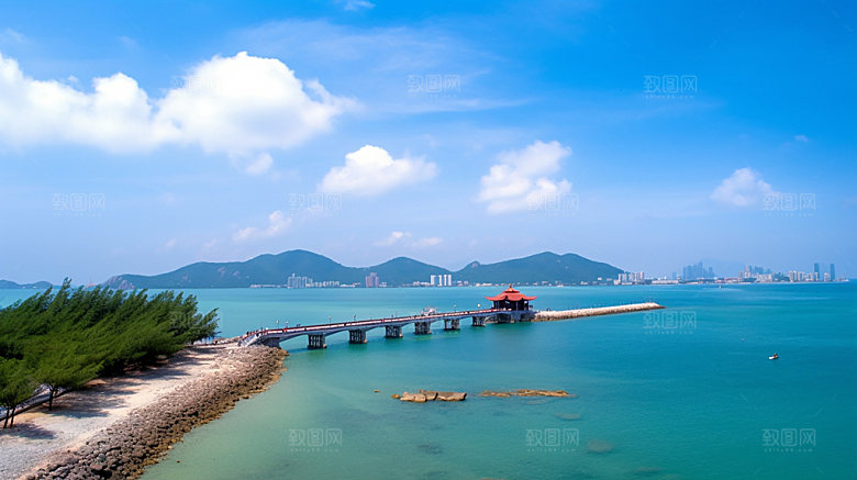 海南海边大海摄影图