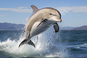 海豚环保海洋生物摄影图