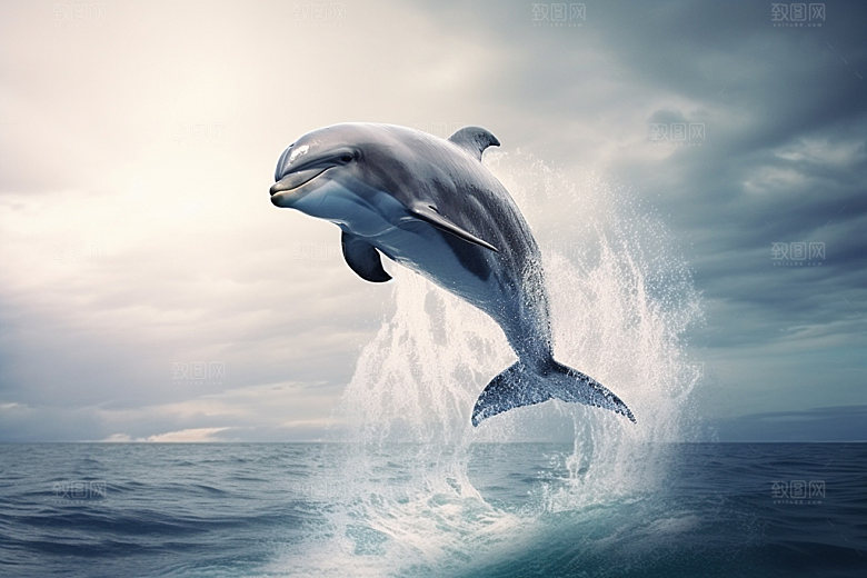 海豚海洋生物自然摄影图