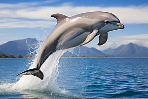 海豚海洋生物大海摄影图