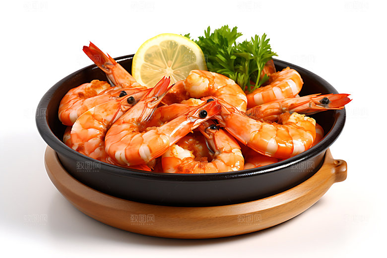 海鲜拼盘海鲜锅美食摄影图