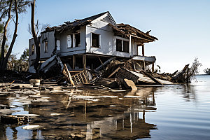 海啸地质灾害地壳运动摄影图