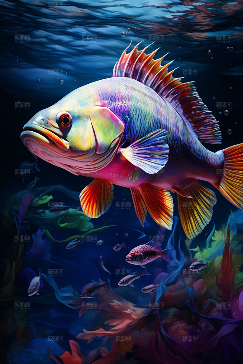 海洋生物游泳环保素材