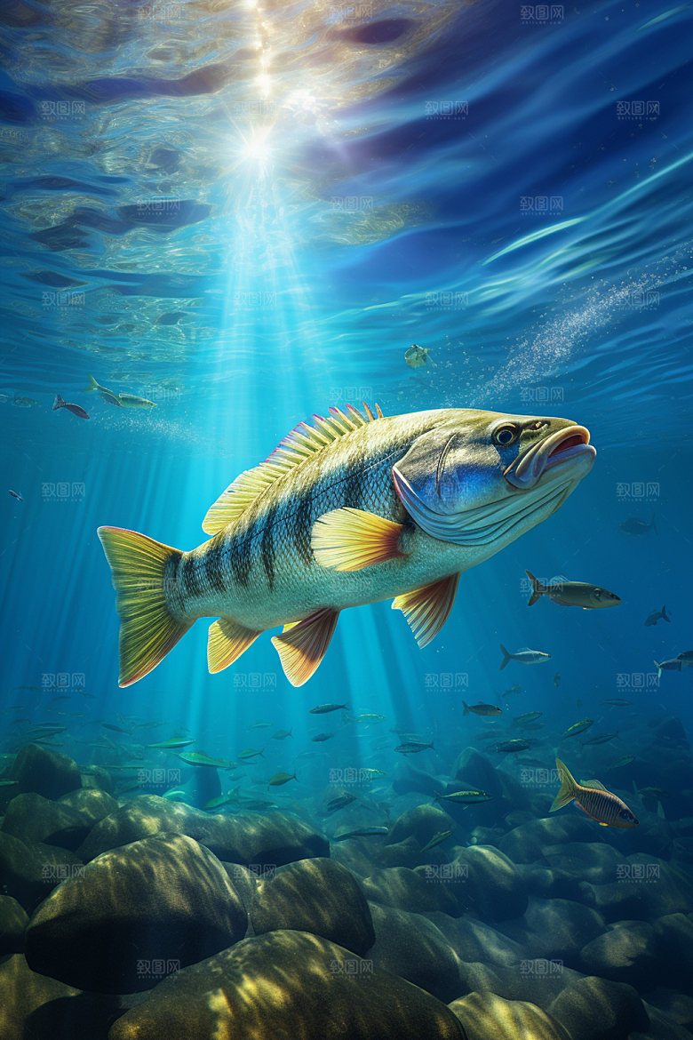 海洋生物游泳高清素材
