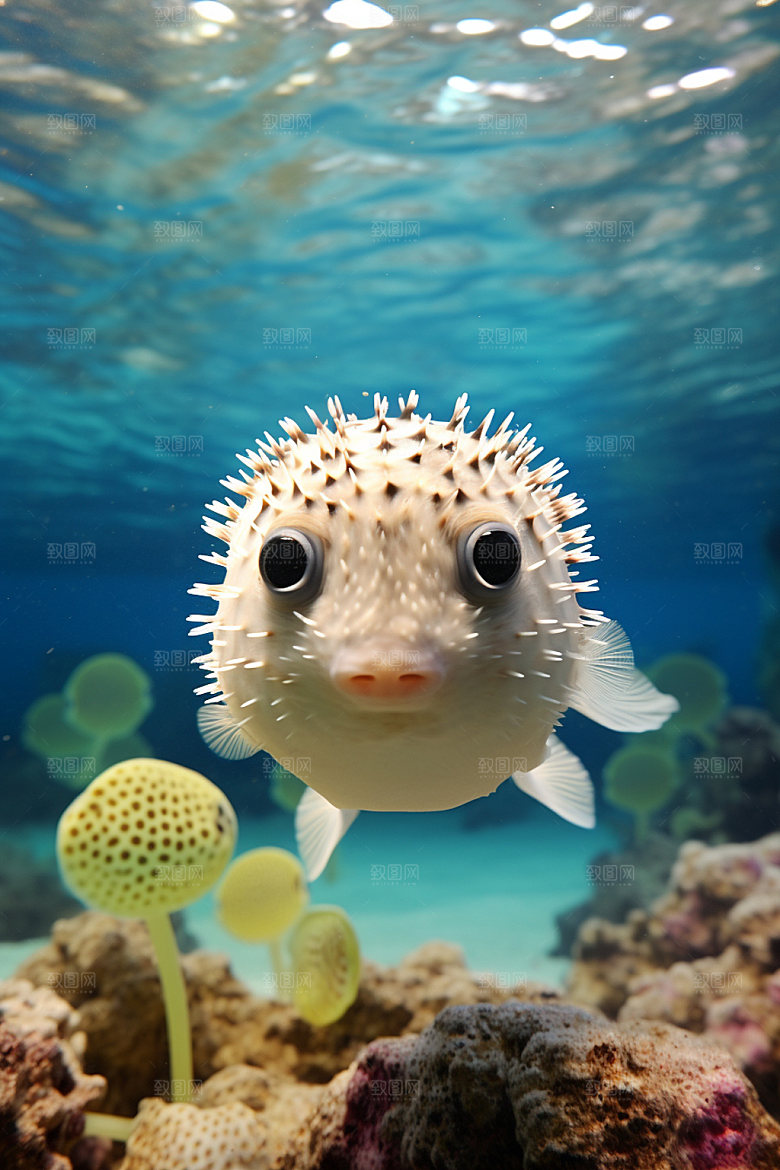 海洋生物环保游泳素材