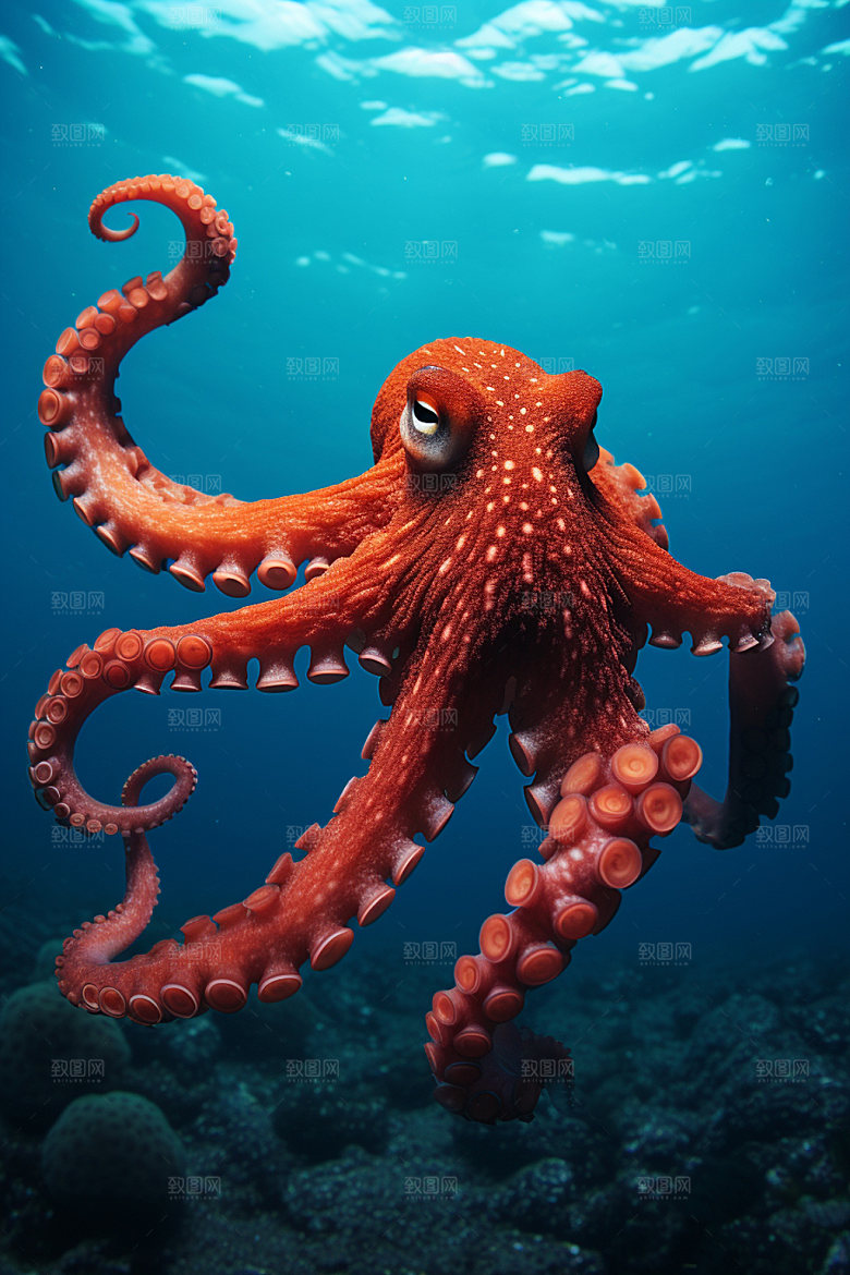 海洋生物生态游泳素材