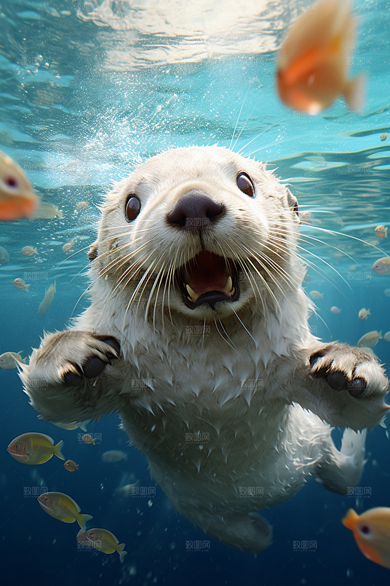 海洋生物生态自然素材