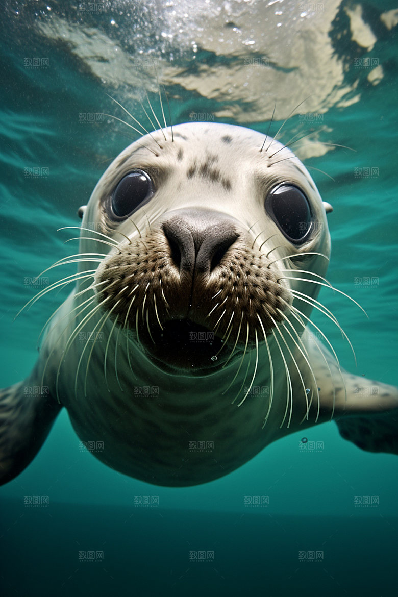 海洋生物环保游泳素材