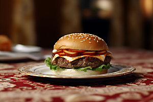 汉堡高清食品摄影图