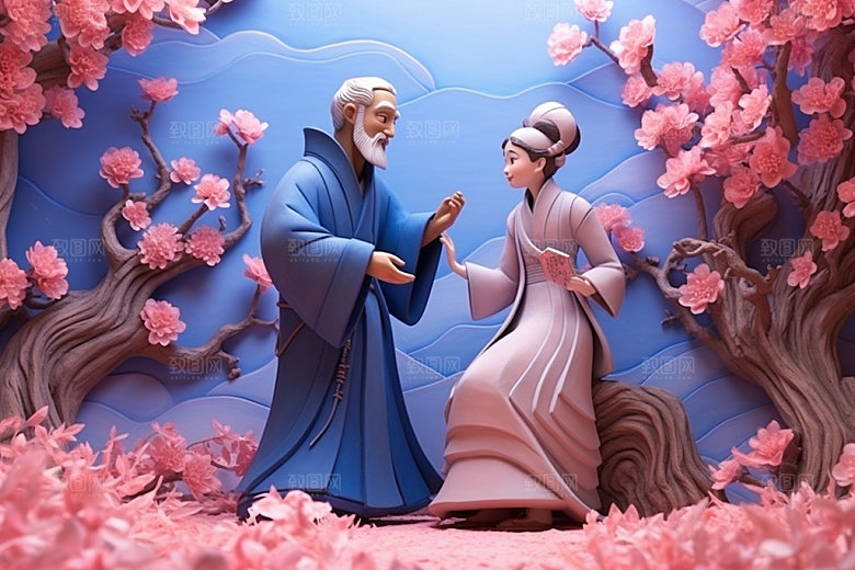 七夕汉服人物3D模型