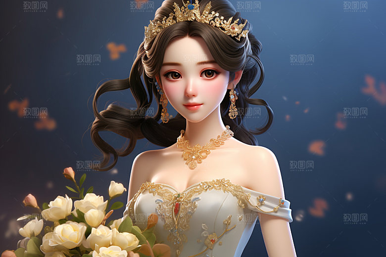 七夕汉服乞巧节牛郎织女模型